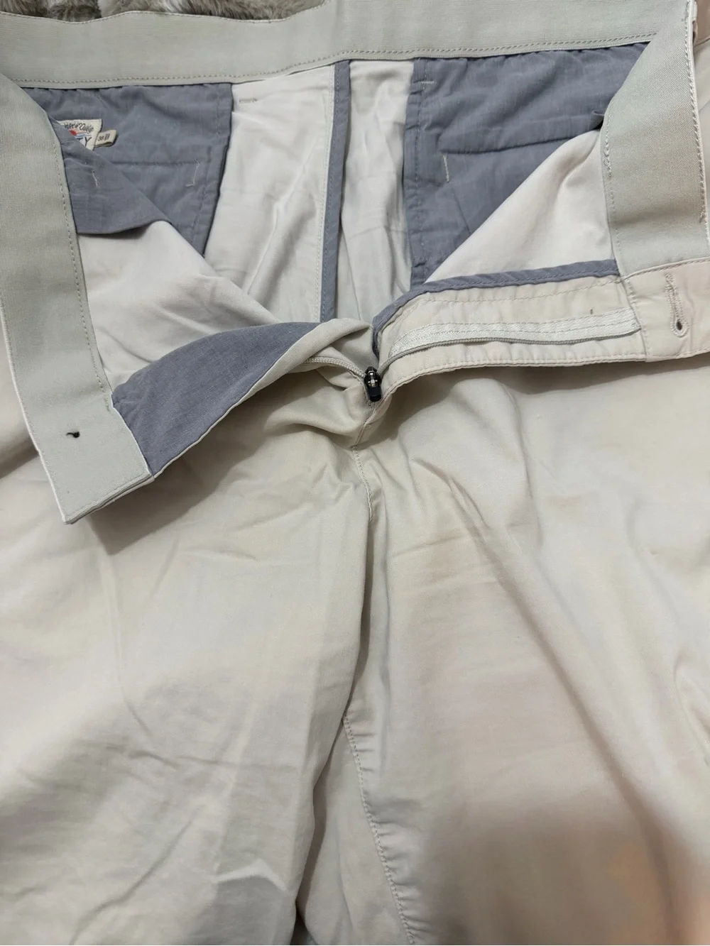 Faherty Light Beige Flat Front Chino Khaki Shorts Size 38